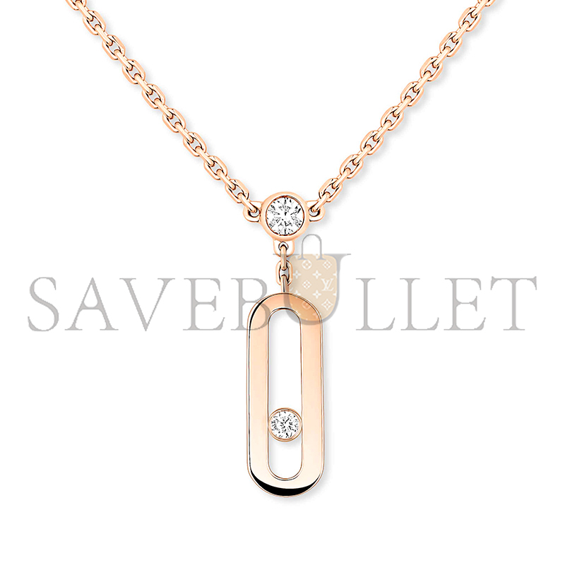 Mes1kaa move uno two-row necklace pink gold d1am0nd necklace 08852-pg
